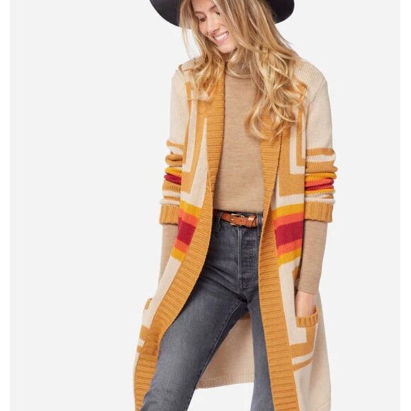 Pendleton - Harding Open Cardigan - Sandshell Multi - Size Small - Picture 3 of 13